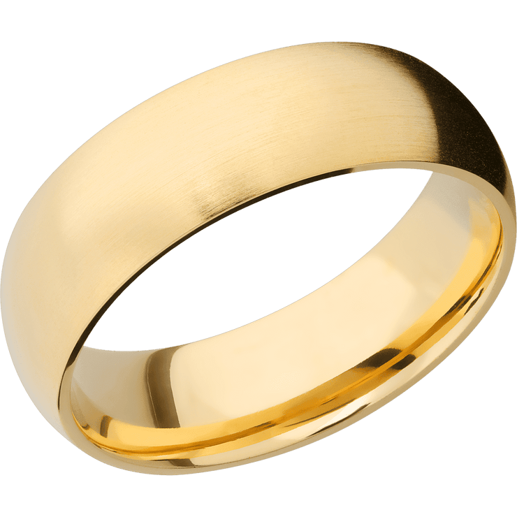 14K Yellow Gold with Satin Finish