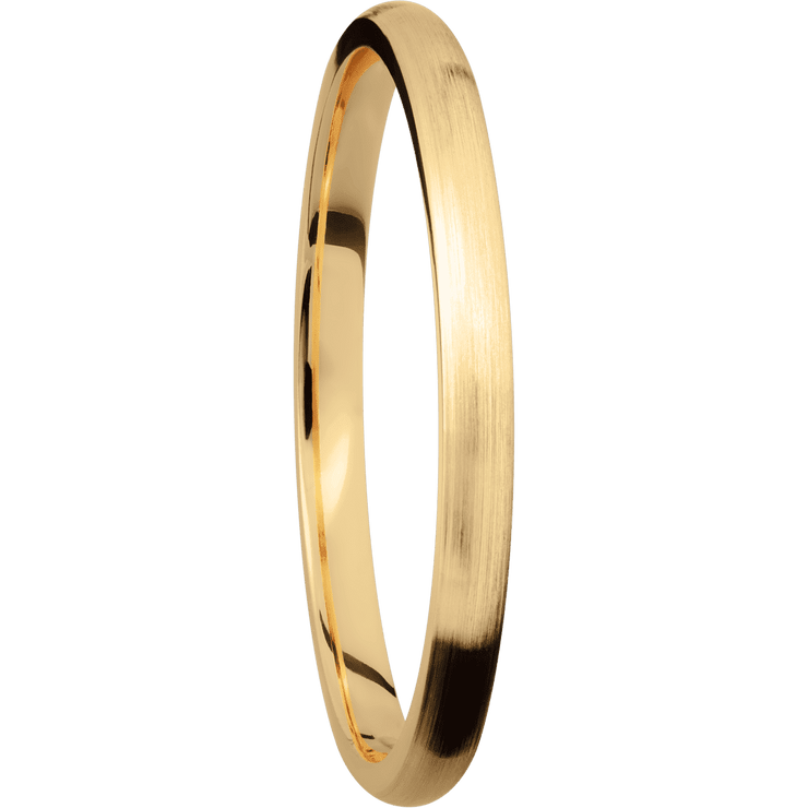 14K Yellow Gold with Satin Finish