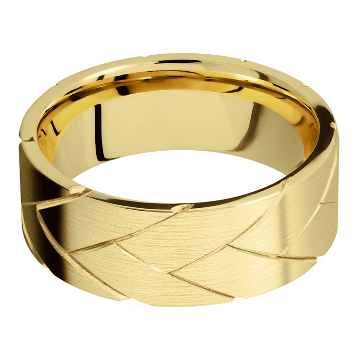 14K Yellow Gold with Satin Finish