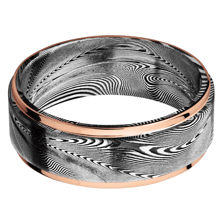 Tightweave with Acid Finish and 14K Rose Gold Inlay